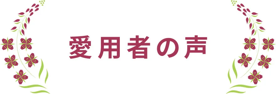愛用者の声